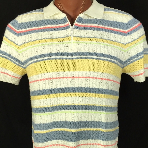 CUTE ALFRED DUNNER SHORT SLEEVE 1/3 ZIPPER M - Picture 1 of 6